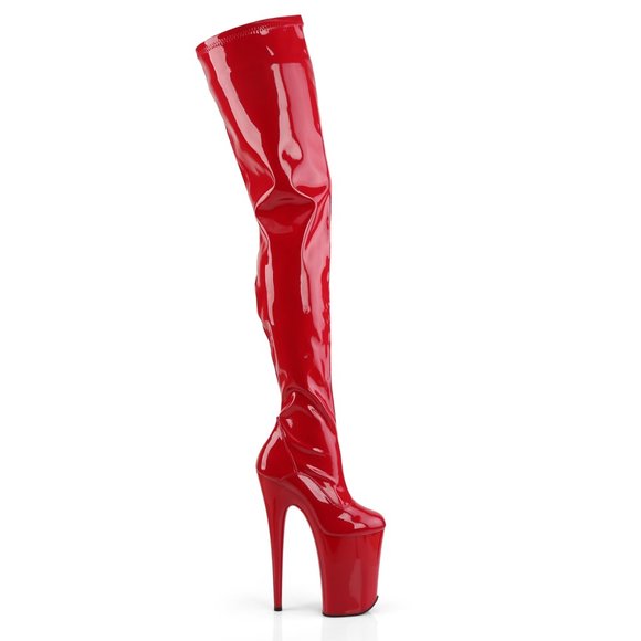 Platform Stretch Thigh High Heel Boots - Picture 1 of 5